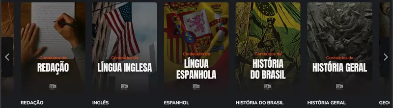 Região de livros recomendados da plataforma